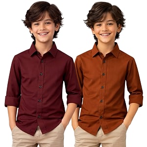 YYQ Pack of 2 Boys Cotton Blend