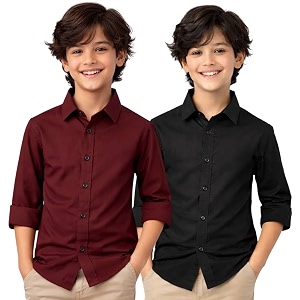 YYQ Pack of 2 Boys Cotton Blend