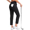 YYV Women's Golf Pants High Waist Stretch Ankle Pants with Pockets