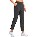 YYV Women's Golf Pants High Waist Stretch Ankle Pants with Pockets