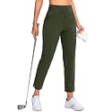 YYV Women's Golf Pants High Waist Stretch Ankle Pants with Pockets