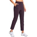 YYV Women's Golf Pants High Waist Stretch Ankle Pants with Pockets
