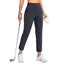 YYV Women's Golf Pants High Waist Stretch Ankle Pants with Pockets