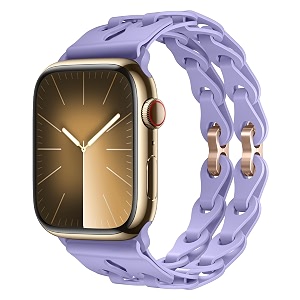 compatible with apple watch strap 45mm 41mm 44mm 40mm 49mm breathable circle chain design for iwatch band ultra series 9 8 7 6 5 4 se creative silicone straps