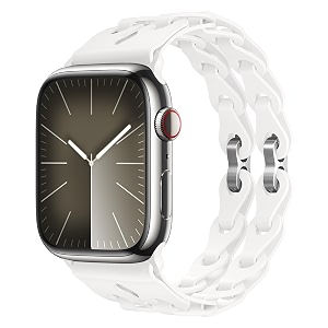 compatible with apple watch strap 45mm 41mm 44mm 40mm 49mm breathable circle chain design for iwatch band ultra series 9 8 7 6 5 4 se creative silicone straps