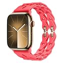 Compatible with Apple Watch Strap 45mm 41mm 44mm 40mm 49mm Breathable Circle Chain Design for Iwatch Band Ultra Series 9 8 7 6 5 4 SE Creative Silicone Straps