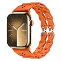 Compatible with Apple Watch Strap 45mm 41mm 44mm 40mm 49mm Breathable Circle Chain Design for Iwatch Band Ultra Series 9 8 7 6 5 4 SE Creative Silicone Straps