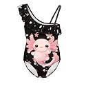 Yzaoxia Girls One Piece Swimsuits Bathing Suit for Kids Swimwear 3-14Y