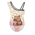 Yzaoxia Girls One Piece Swimsuits Bathing Suit for Kids Swimwear 3-14Y