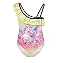 Yzaoxia Girls One Piece Swimsuits Bathing Suit for Kids Swimwear 3-14Y