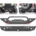 YZONA Bull Bar Bumper Set Compatible with Jeep TJ YJ LJ 1987-2006 Black