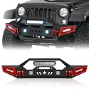 YZONA Front Bumper Compatible with Jeep JK JL JT 2007-2026 Winch Plate