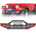 YZONA Front Bumper Compatible with Jeep TJ YJ LJ 1987-2006 Textured Black