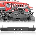 YZONA Skid Plate Front Bumper Cover Compatible with 2018-2026 Jeep Wrangler JL JLU &amp; 2020-2026 Gladiator JT, Lower Guard Engine Protector (Not Fits Original Factory Bumpers)