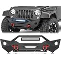 YZONA Stubby Front Bumper Compatible with 2007-2018 Jeep Wrangler JK JKU