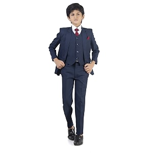 zampg trends solid 4 piece coat suit set for boys