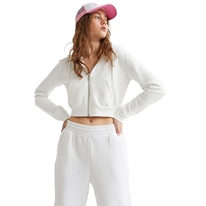 Cropped Zipper Hoodie for Women
