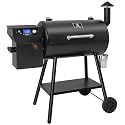 Z GRILLS ZPG 550B2 Wood Pellet Smoker, 8 in 1 BBQ Grill with Latest PID Technology LCD Controller, Auto Temperature Control, Meat Probe, 553 sq in Black