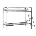 Twin-Over-Full Bunk Bed with Metal Frame and Ladder, Space-Saving Design, Silver
