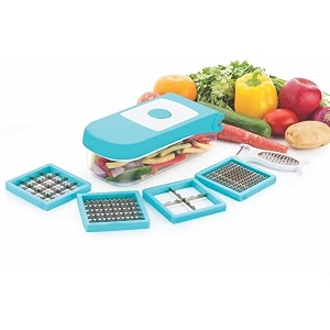 a to z home amp kitchen ganesh plastic 7-in-1 chopper blue