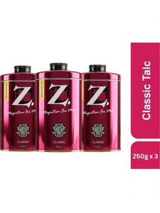 z - magnetism for men classic talcum powder woody musky fragrance long lasting freshness pack of 3