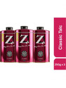 Z - Magnetism for Men Classic Talcum Powder, Woody, Musky Fragrance, Long Lasting Freshness Pack of 3