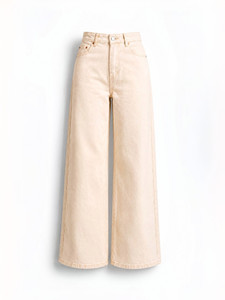 ZZENTLY Baggy Fit Women Beige Jeans
