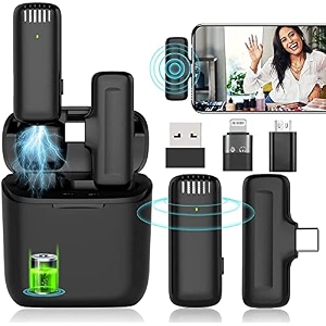 z1 wireless microphonedigital mini portable recording clip mic with receiver for all android- ios mobile phonestabspctype cmicro usbusb ports laptop-vloggingyoutube online classzoom call