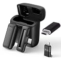 Z1 Wireless Microphone,Digital Mini Portable Recording Clip Mic with Receiver for All Android- iOS,iPhone,iPad Type C/Micro USB Mobile Phones,Tabs: for Vlogging, YouTube Online Class,Zoom Call