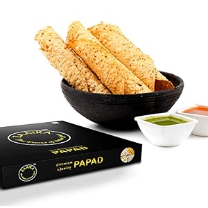 zaaika heeng papad premium taste indian crispy papad i hand made hing papad - 400 gm