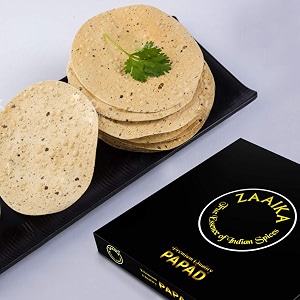 zaaika kalimirch papad made with urud daal - 800g pack of 2-400g each