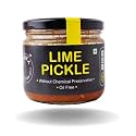 ZAAIKA Lemon Pickle Khatta Meetha | Oil Free Indian Authantic and Traditional Home Made Nimbu Achaar Sweet & Spicy Pickle | Crushed Lemon Pickle | with Sustainable Glass Packaging No Preservatives - 300 Grams
