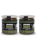 ZAAIKA Mango Pickle Low Oil Indian Traditional Home Made Khatta Spicy Aam Ka Achaar | Delicious and Tangy with Glass Jar No Preservatives - 450 Grams