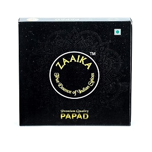 zaaika special papad made with moong daal and urad daal premium tasty crispy papad - 400g pack