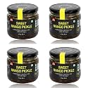 ZAAIKA Sweet Mango Pickle Low Oil Indian Traditional Home Made Achaar with Glass Jar | No Preservatives (Sweet Mango Pickle - 1200 Gram)