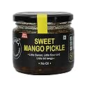ZAAIKA Sweet Mango Pickle No Oil Indian Traditional mother's recipe pickle Home Made aam ka achar with Glass Jar | No Preservatives sweet pickle- 300 Grams