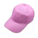 Zacharias Girl's Cotton Adjustable Plain Solid Baseball Cap