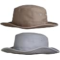 Zacharias Men's Cotton Cricket Umpire Hat (Beige & Light Grey_Free Size) (Pack of 2)