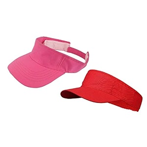 zacharias unisex cotton visors tennis cap pack of 2 pink amp red