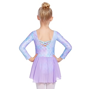zaclotre girl39s classic long sleeve dance dresses ballet skirted leotard