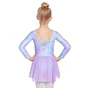 Zaclotre Girl's Classic Long Sleeve Dance Dresses Ballet Skirted Leotard