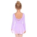 Zaclotre Girl's Classic Long Sleeve Dance Dresses Ballet Skirted Leotard