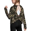 Zaclotre Girls Athletic Long Sleeve Shirts Open Back Crop Tops Workout Tee