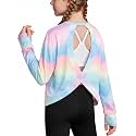 Zaclotre Girls Athletic Long Sleeve Shirts Open Back Crop Tops Workout Tee