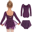 Zaclotre Girls Ballet Leotards Toddler Dance Dress Outfit with Skirt Combo