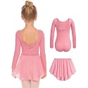 Zaclotre Girls Ballet Leotards Toddler Dance Dress Outfit with Skirt Combo