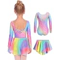 Zaclotre Girls Ballet Leotards Toddler Dance Dress Outfit with Skirt Combo