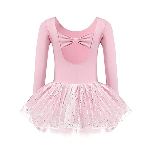 zaclotre girls ballet long sleeve skirted leotards with tutus skirt dance dress ballerina outfits