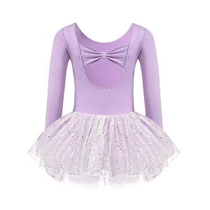 zaclotre girls ballet long sleeve skirted leotards with tutus skirt dance dress ballerina outfits