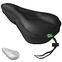 Zacro Bike Seat Cushion - Gel Padded Cover for Men Women Comfort, Extra Soft Exercise Bicycle Compatible with Peloton, Stationary or Cruiser Seats